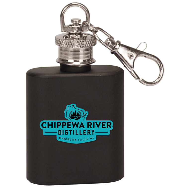 Matte Black Keychain Flask